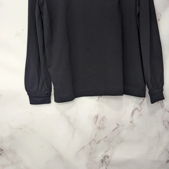 Everlane Long Sleeve Tee Black Shirt Crew Oversized Organic Cotton Women - Picture 8 of 13